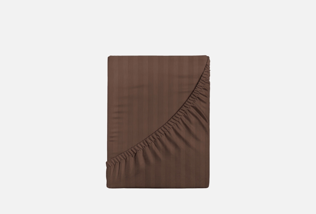 

Простыня на резинке VEROSSA, Коричневый, Stripe, Taupe, 180х200 1 шт