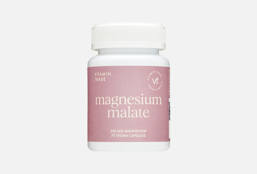 

БАД для поддержки нервной системы VITAMIN.TRADE, Магния малат и витамин b6 в капсулах 75 шт