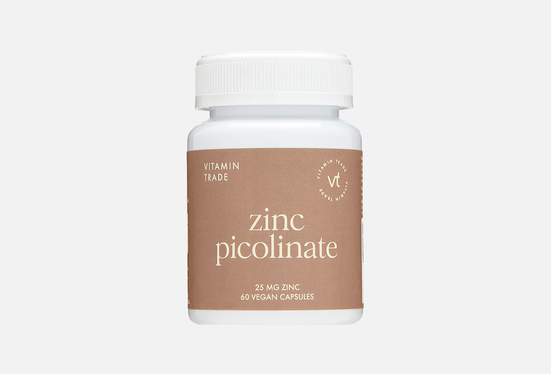 

Биологически активная добавка VITAMIN.TRADE, Цинка пиколинат, p-5-p в капсулах 60 шт