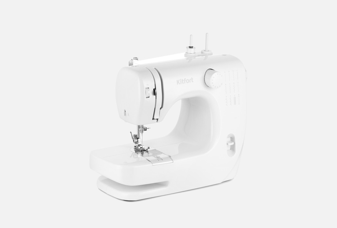 Изображение товара Портативная швейная машина Kitfort KT-6042 с 12 видами строчек и рукавной платформой