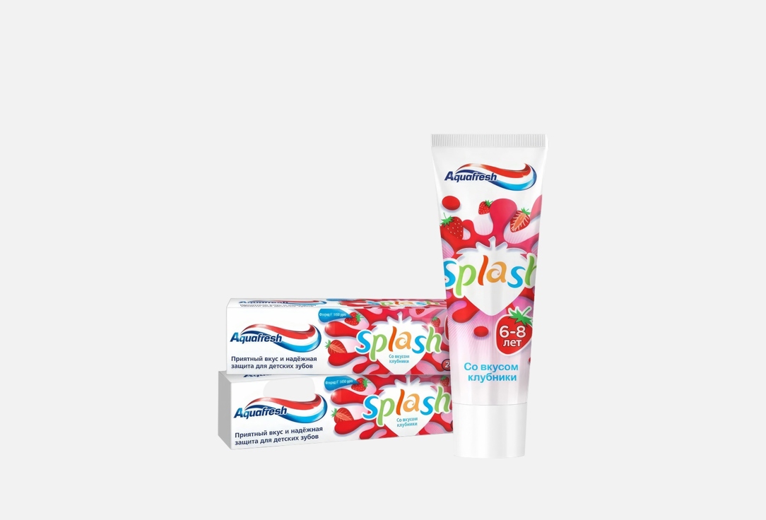 

Набор зубных паст для детей 6-8 лет AQUAFRESH, Клубника 2 шт