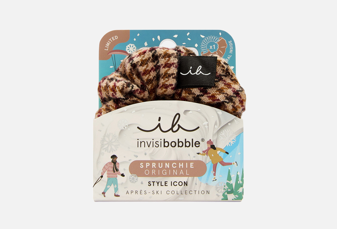 Изображение товара Резинка-браслет для волос Invisibobble Sprunchie Apres Ski Jacquard стильный аксессуар
