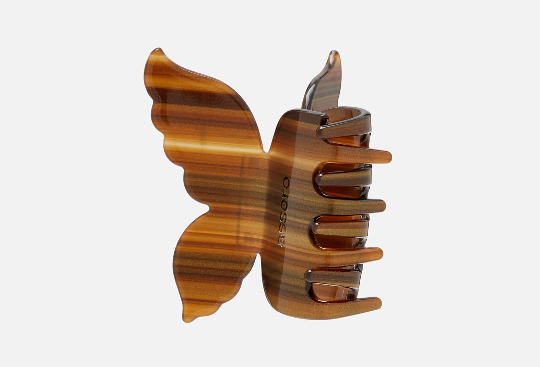 Изображение товара Крабик-заколка для волос Assoro Янтарная бабочка экологичный материал