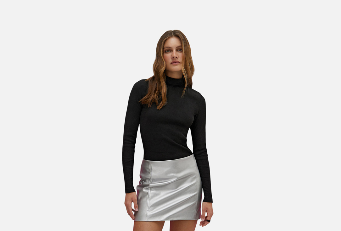 Изображение товара Женская водолазка из хлопка с эластаном, высокая горловина, универсальный стиль