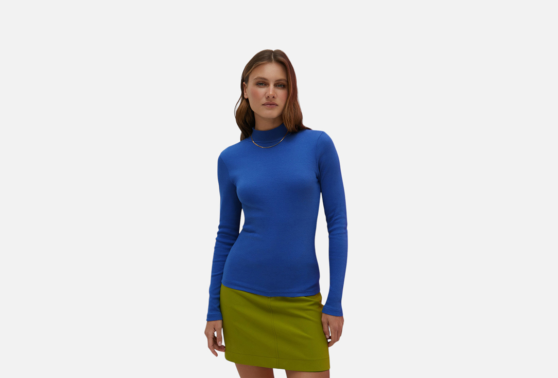 Изображение товара Женская водолазка MiNiMi Fresh Cobalto из хлопка с эластаном Длинный рукав