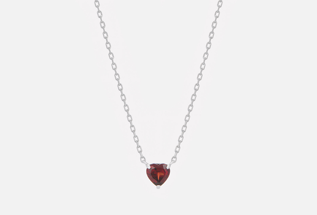 Изображение товара Колье серебряное The Reason heartwith garnet