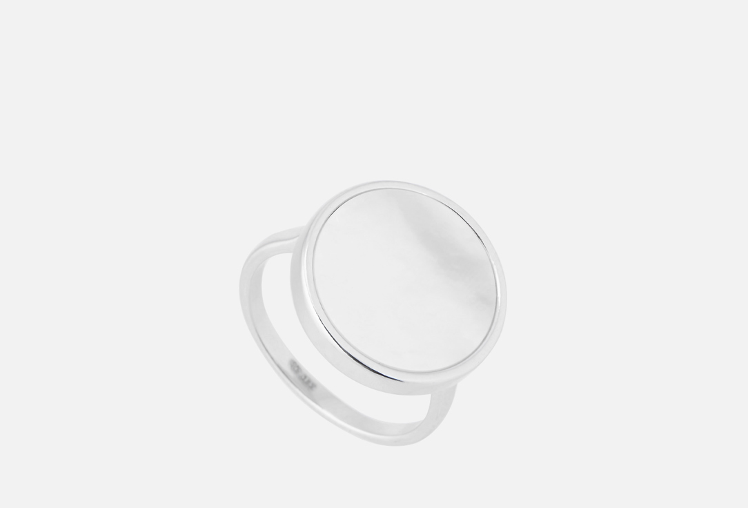 Кольцо серебряное THE REASON Disc with mother of pearl 17,5 мл