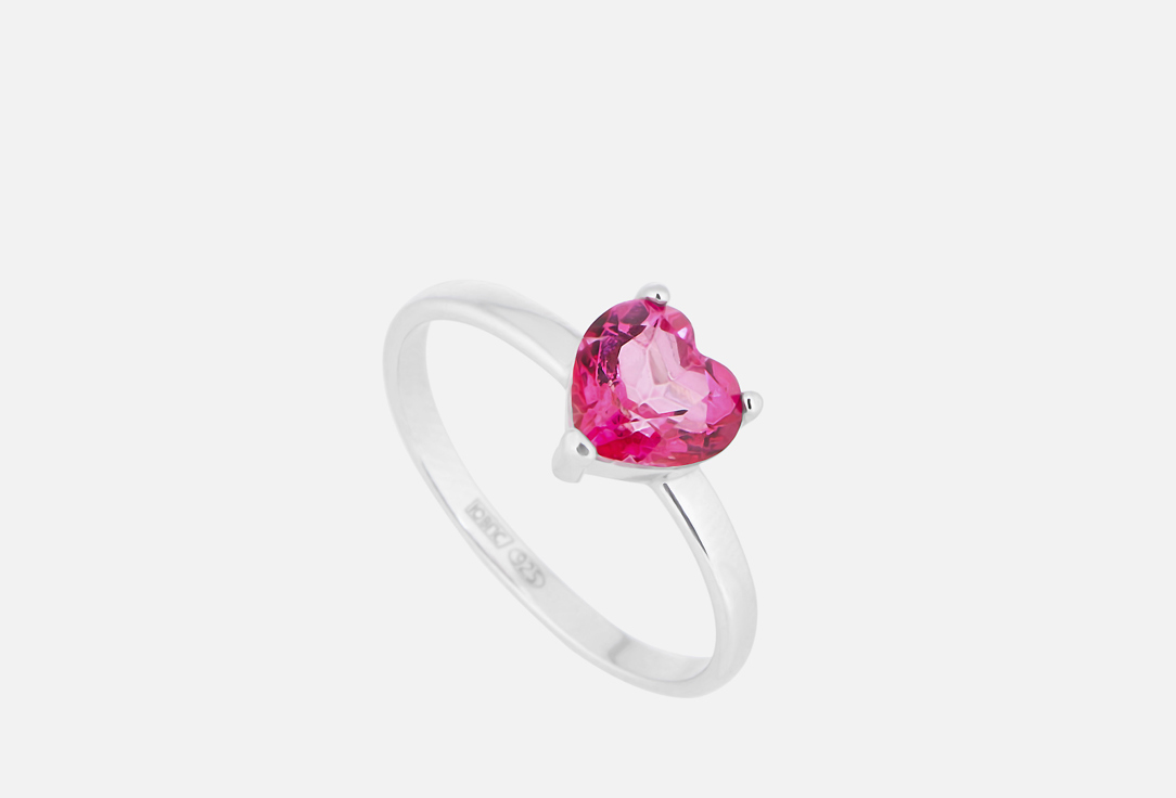 Изображение товара Кольцо серебряное The Reason Heart with pink topaz elite