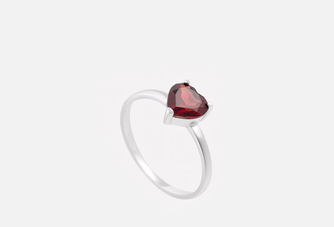 Кольцо серебряное THE REASON Heart with garnet elite 16 мл