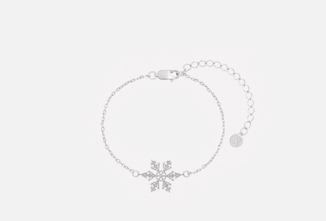 Изображение товара Серебряный браслет The Reason Снежинка с регулировкой, 925 проба, родирование