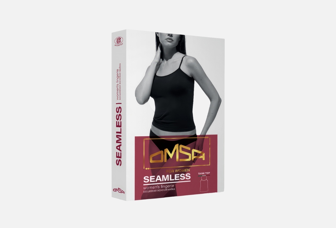 Изображение товара Женская майка Omsa Soft Nero из микрофибры для комфорта и стиля