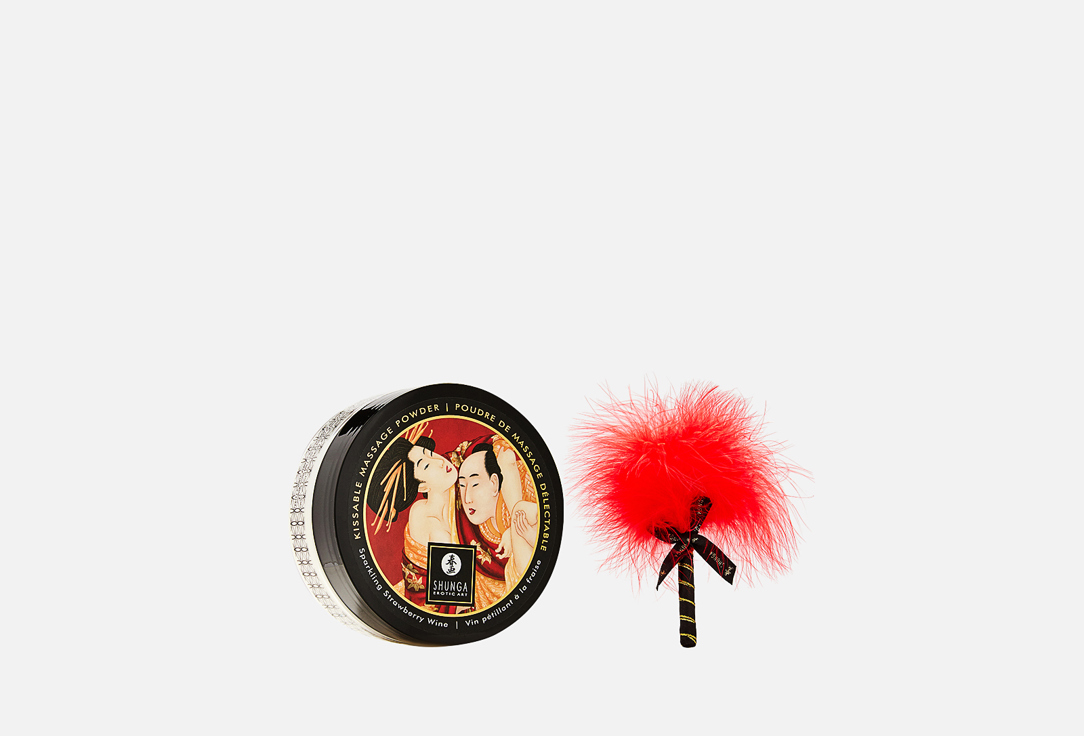 Изображение товара Массажная пудра Shunga Шампанское и клубника 75 г для сухого эротического массажа ароматизированная