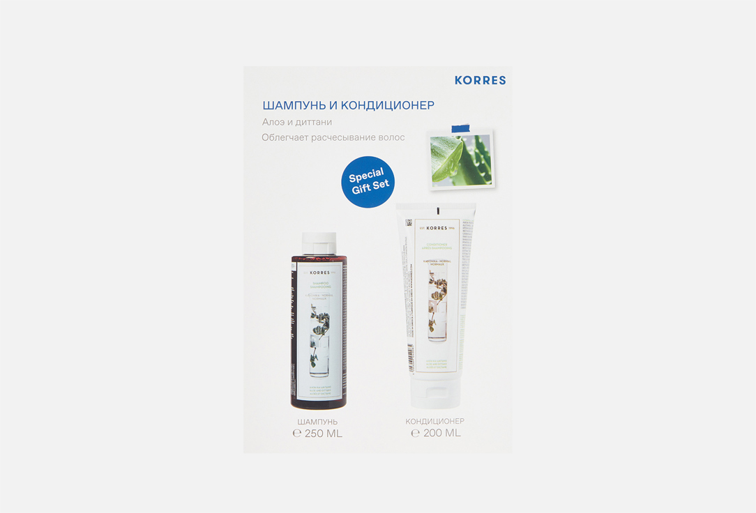Изображение товара Набор для волос Korres Aloe & Dittany - Шампунь и Кондиционер