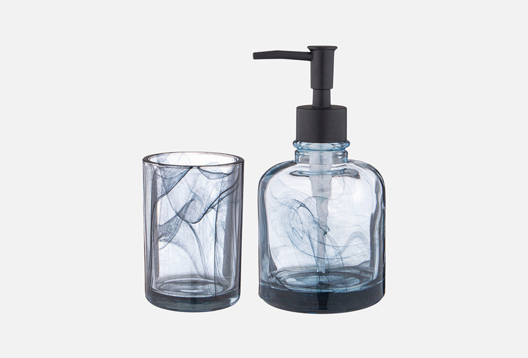 Изображение товара Дозатор для жидкого мыла и стакан-подставка для зубных щеток Bronco МИРАЖ