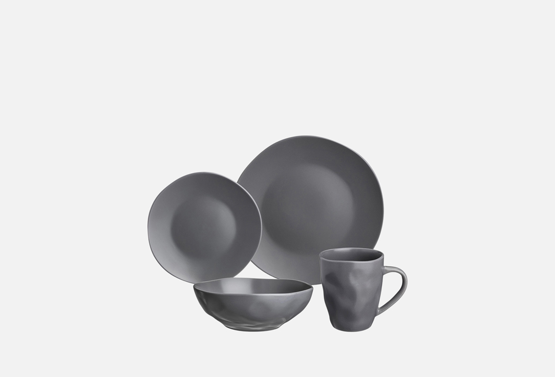 Изображение товара НАБОР ПОСУДЫ ОБЕДЕННЫЙ Bronco BRONCO, SHADOW, СЕРЫЙ