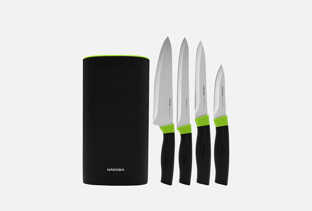 Изображение товара Набор кухонных ножей NADOBA OLIVIA, в универсальном блоке