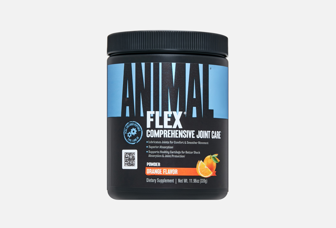 Изображение товара БАД для поддержки опорно-двигательного аппарата Animal Flex для восстановления связок и суставов, апельсиновый в порошке