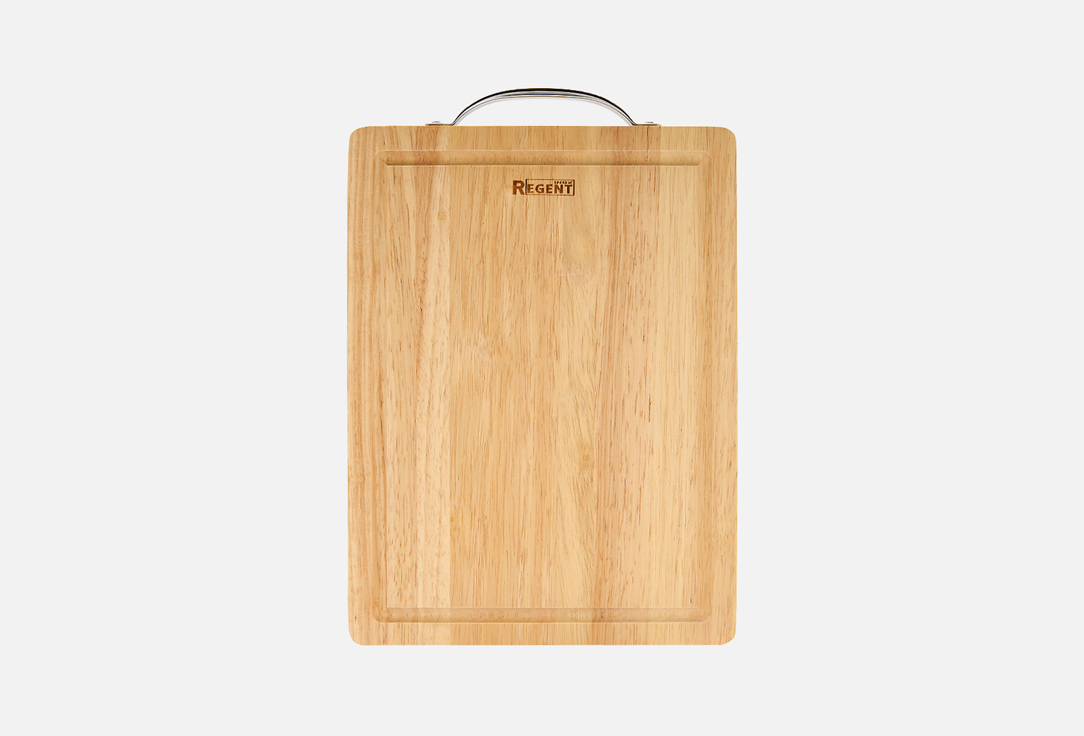 Изображение товара Доска разделочная Regent inox Bosco, прямоугольная, с металлической ручкой, 32х24х1,5 см