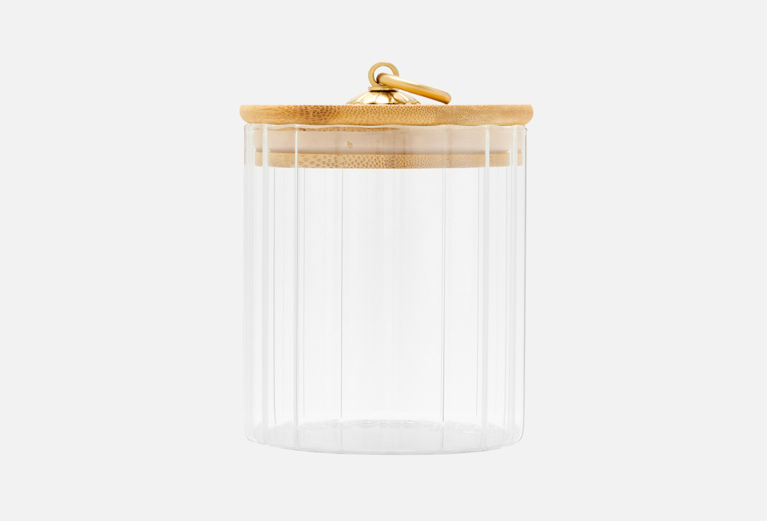Изображение товара Банка стеклянная Regent inox TORRE, с бамбуковой крышкой
