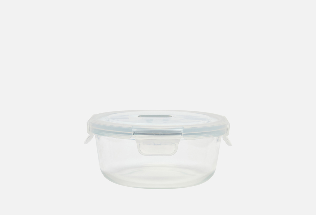 Изображение товара Стеклянный контейнер Regent inox DESCO 600 мл жаропрочный герметичный для хранения и запекания