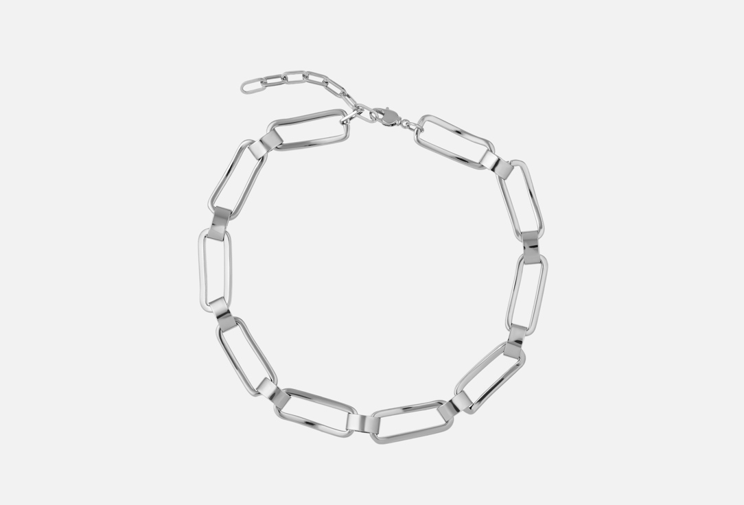 Изображение товара Стальной чокер Jewel4u ART для женщин, крупные прямоугольные звенья, длина 37 см