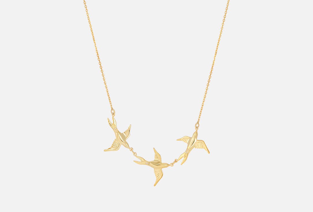 Изображение товара Женское серебряное колье LOVEMIRRO Soul with позолотой и фианитом 43 см