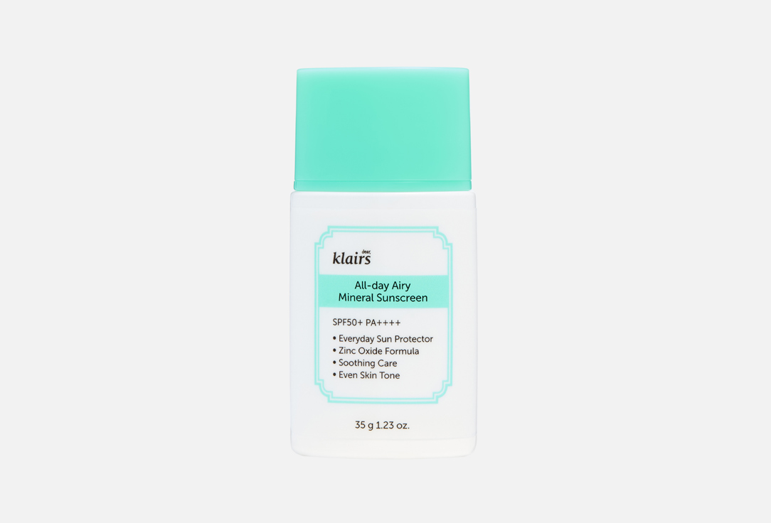 Изображение товара Крем для лица SPF50+ PA++++ Dear Klairs All-day Airy Mineral 35 г для чувствительной кожи
