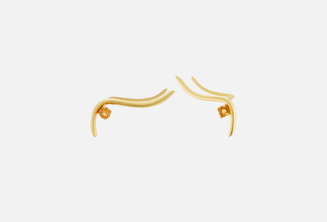 Изображение товара Серьги серебряные Darkrain Blaze с цитрином