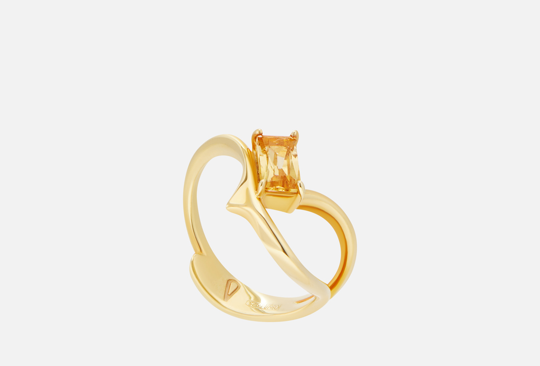 Изображение товара Кольцо серебряное Darkrain Shade с цитрином и позолотой для женщин