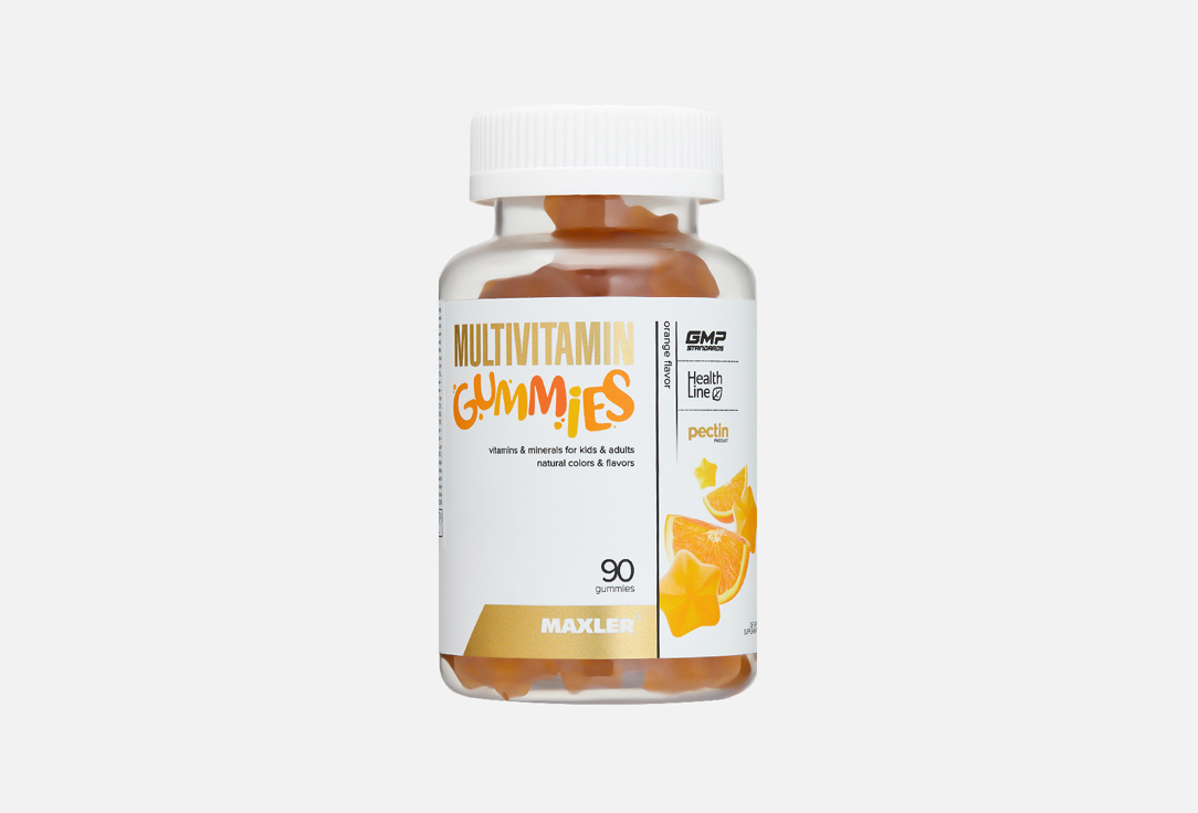 

Мультивитамины для детей MAXLER, Апельсин с витаминами C, E, b5 в пастилках 90 шт