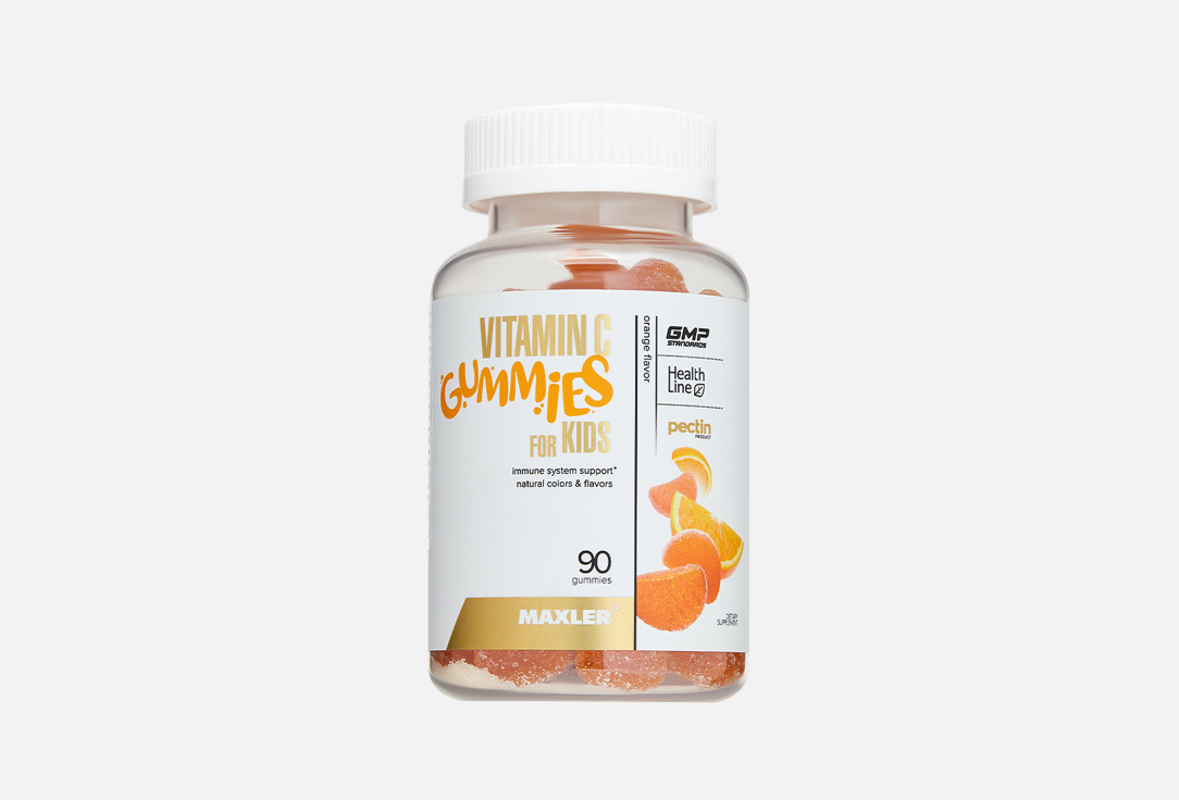

Витамин С MAXLER, Апельсин Gummies for Kids 50 мг в пастилках 90 шт