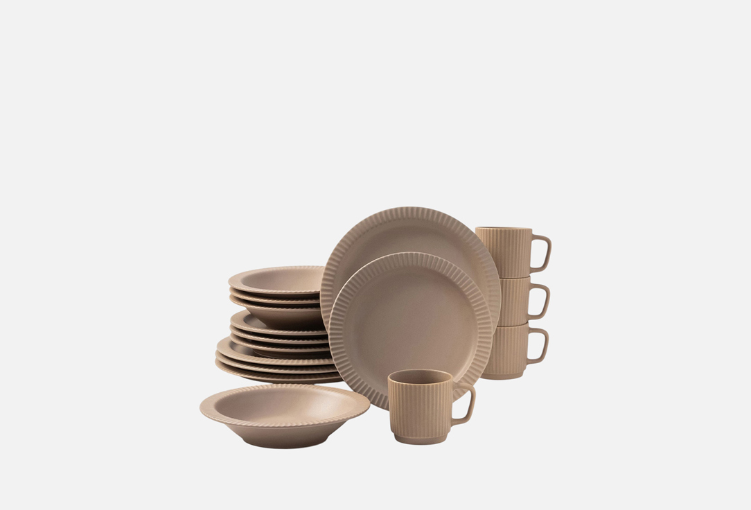 Изображение товара Элегантный набор посуды Magistro Jarwah Lausanne 16 предметов для 4 персон