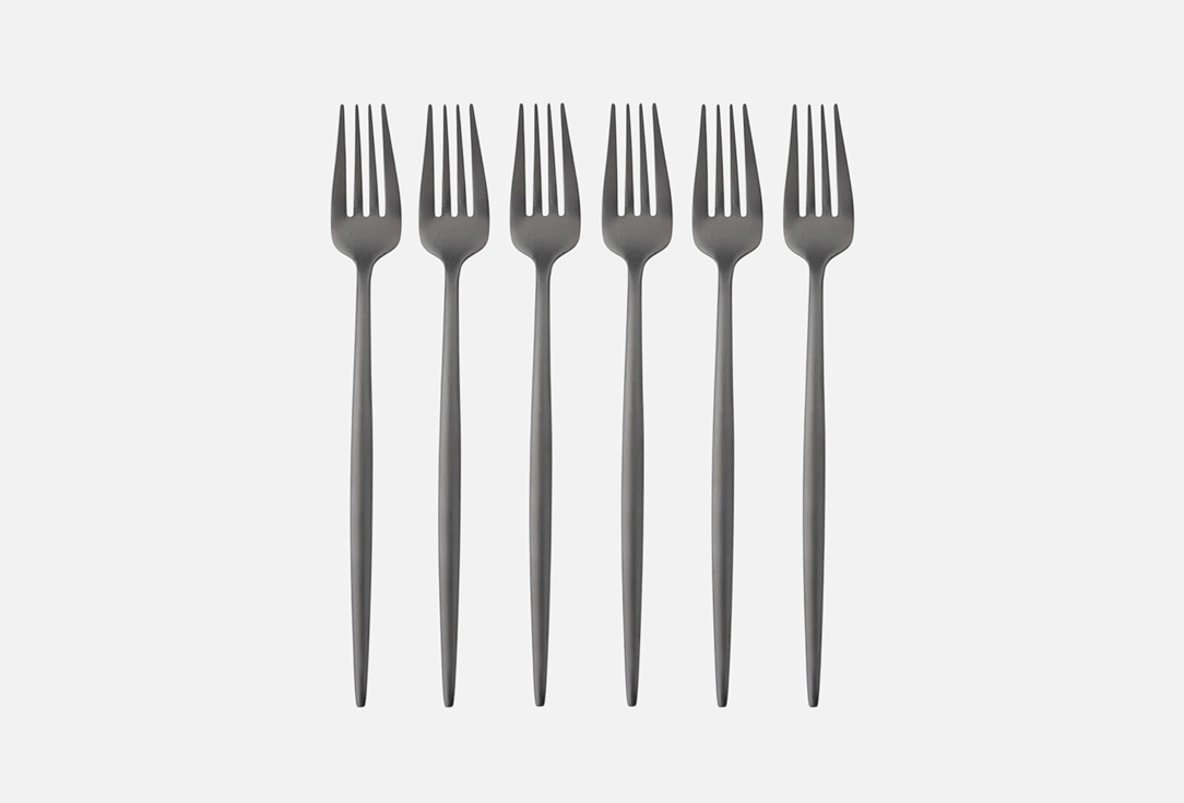 Изображение товара Набор вилок столовых Magistro 22,5 см, Фолк, черный