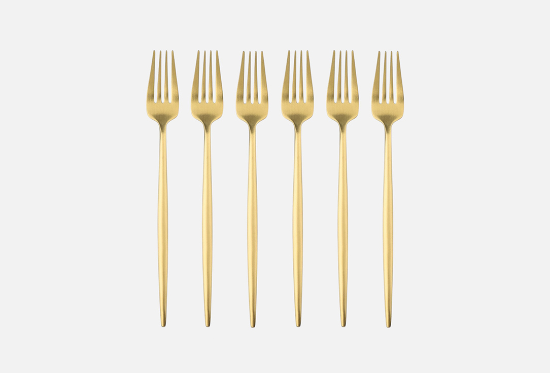 Изображение товара Набор вилок столовых Magistro 22 см, Фолк, золото
