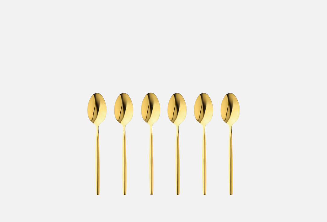 Изображение товара Набор ложек чайных Magistro Блинк, золото, 14,5 x 3