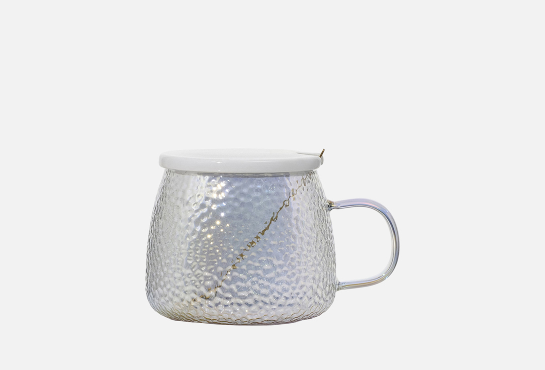 

Кружка с крышкой и ложкой MAGISTRO, Диамант, перламутр 1 шт