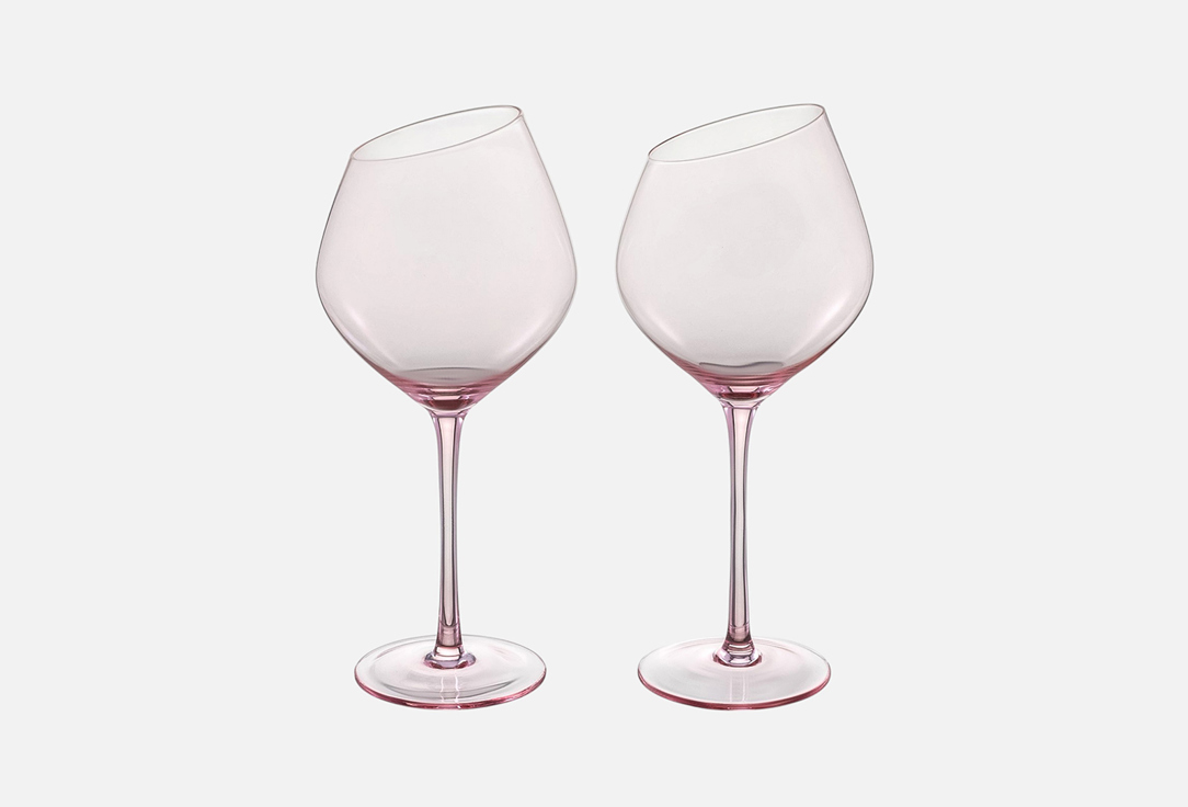 

Набор бокалов для вина MAGISTRO, Иллюзия, 10х24 см, розовый 2 шт