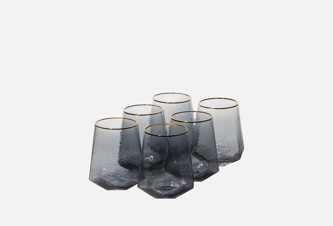 Изображение товара Набор стаканов Дарио 6 шт 450 мл графит из боросиликатного стекла