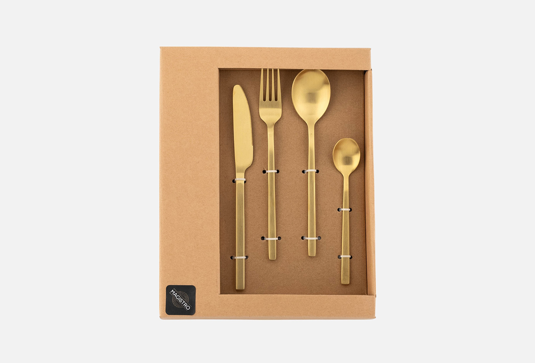 

Набор столовых приборов MAGISTRO, Оску стандарт, золотой 12 шт