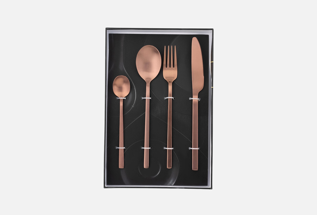 Изображение товара Набор столовых приборов Magistro Оску стандарт, бронза