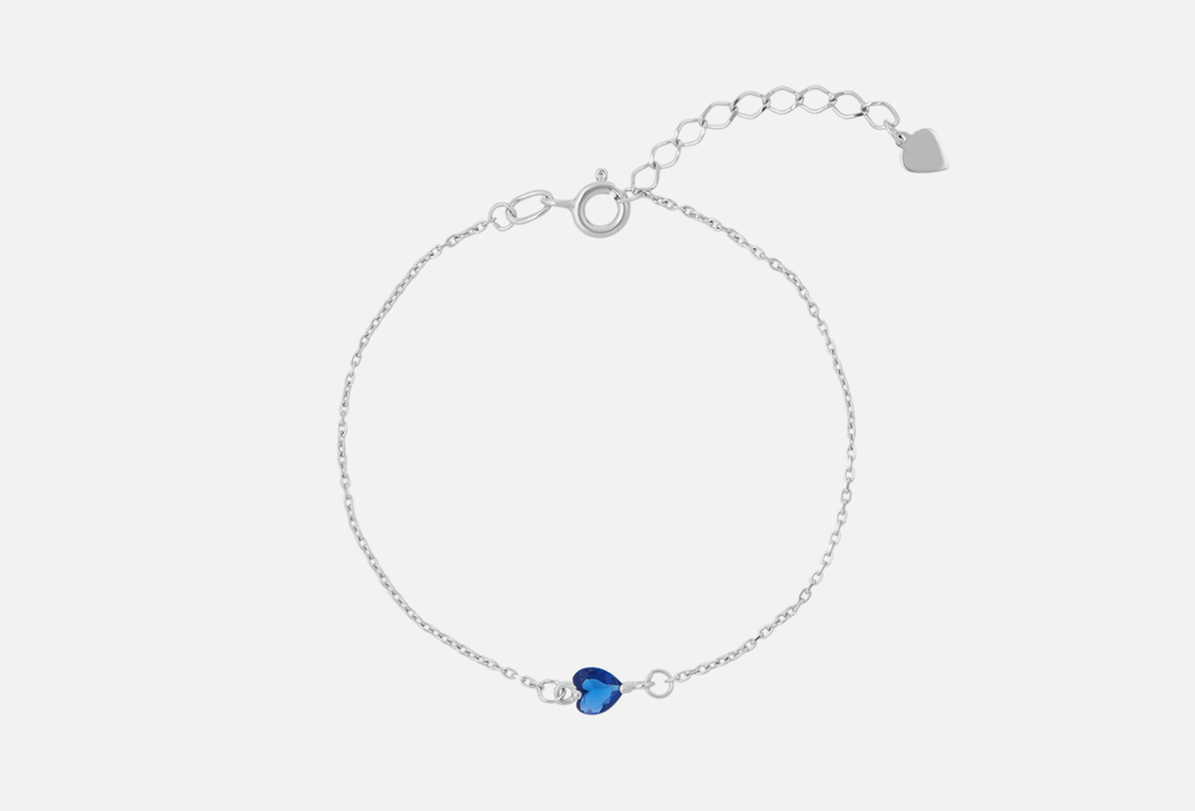 

Браслет серебряный TOSYA, Сердце с кварцем 1 шт