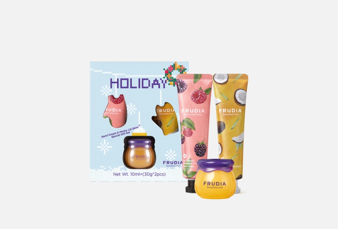 Изображение товара Подарочный набор уходовых средств Frudia HOLIDAY для рук и губ с кремами и бальзамом
