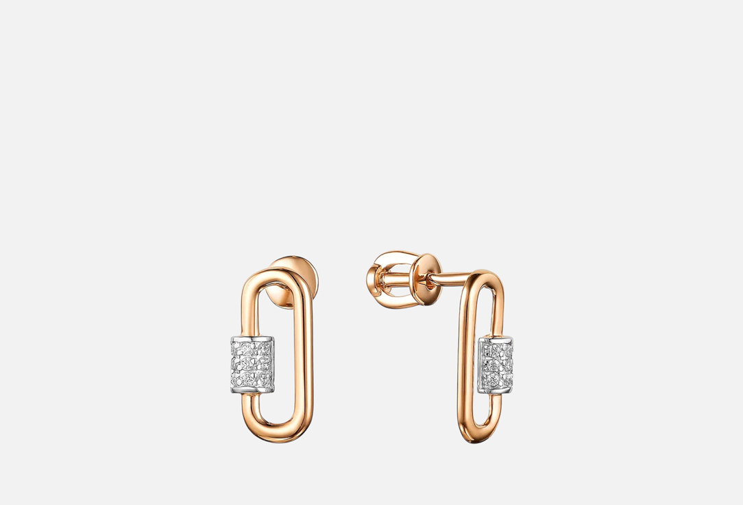 

Серьги серебряные ЗОЛОТО РУССКИХ, Paper clip 2 шт