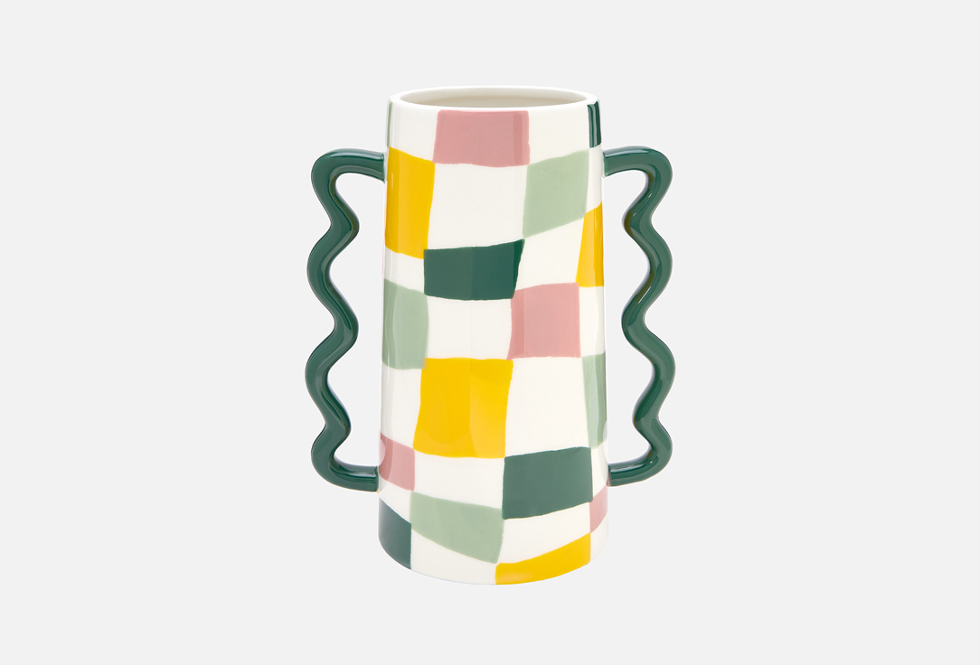 Изображение товара Ваза Que Rico Родриг Безумные квадраты 21x13x24,5 см керамика бельгийский дизайн