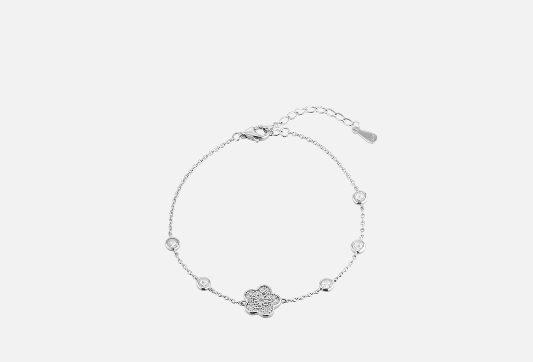 Изображение товара Браслет серебряный Fresh Blossom с фианитами 925 родирование для женщин