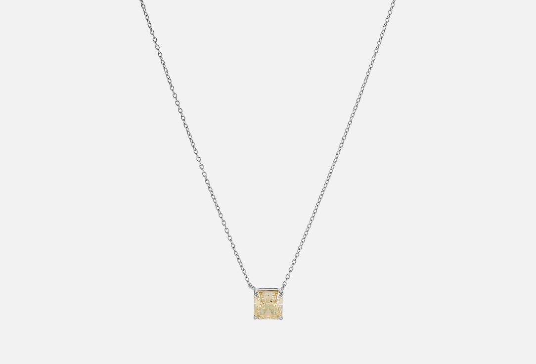 

Колье серебряное FRESH, Asher Светло-желтый радиант 1 шт