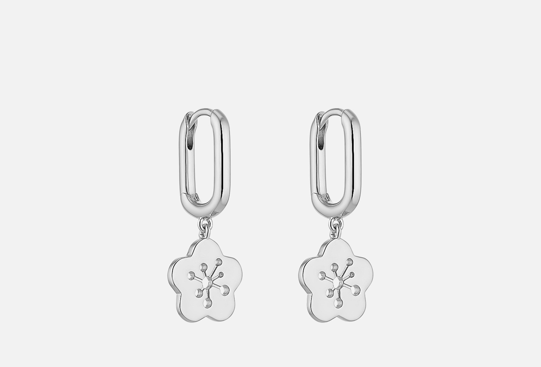 Изображение товара Серьги серебряные Fresh Blossom 925 пробы с родирование для женщин