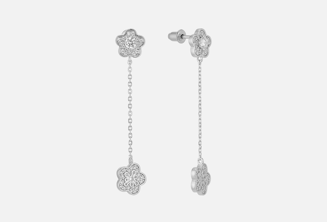 Изображение товара Серьги серебряные Fresh Blossom удлиненные