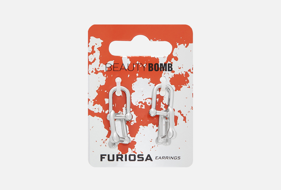 

Серьги BEAUTY BOMB, Серебряный, Furiosa 1 шт