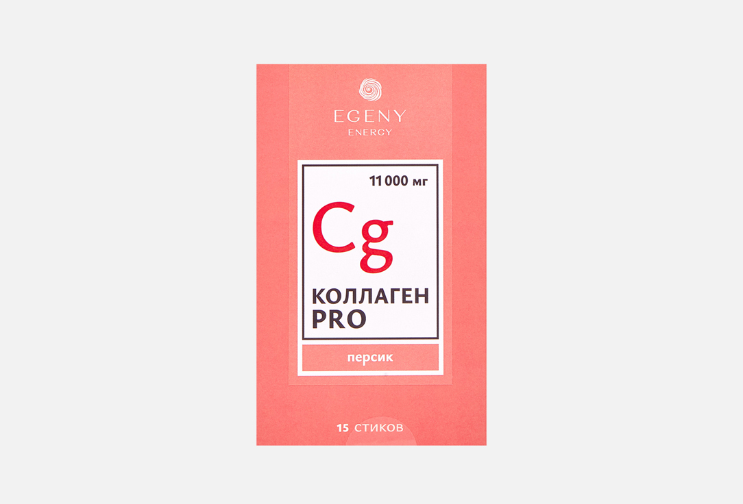 

Питьевой коллаген EGENY, 11000 мг с соком персика в стиках 15 шт